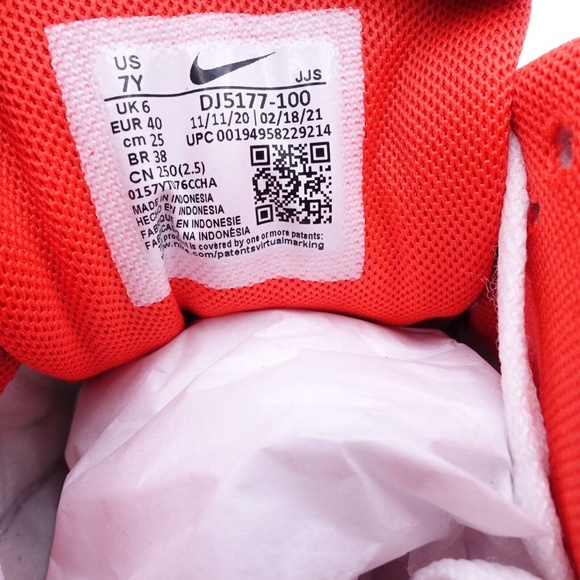 NEW Nike Air Max 90 Sneakers DJ5177-100 White/Chile Red - Picture 7 of 9